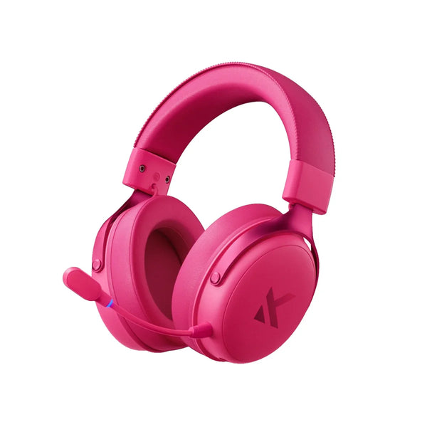 Headset V9 Pro MCHOSE Gamer Rose Red Sem Fio 7.1 Surround 250h BT 2.4G Microfone IA