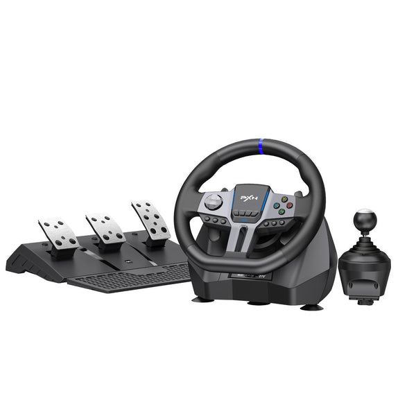 Kit Simulador de Corrida PXN-V9 Volante Vibração + Câmbio + Pedais Acelerador, Freio e Embreagem