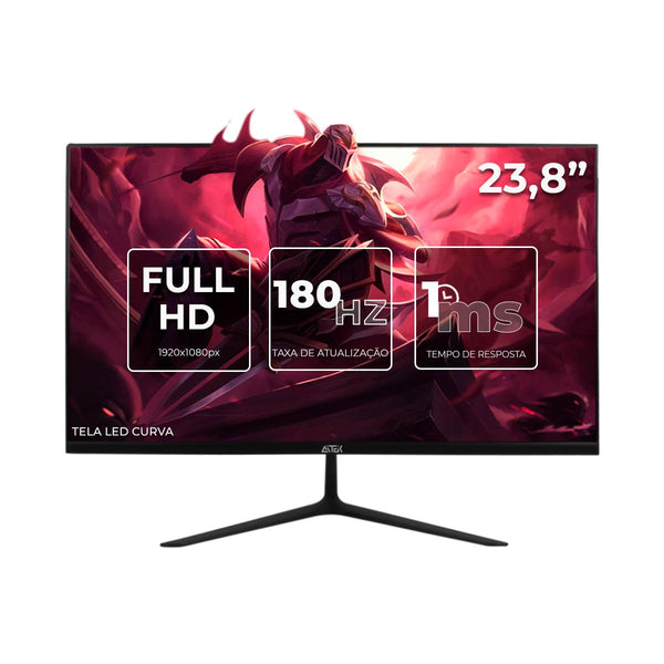 Monitor Gamer Curvo 23,8'' Aitek IPS Full HD 180Hz 1ms HDMI DisplayPort com Áudio Embutido - DELTA-M2412AC