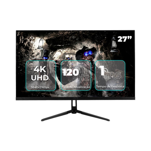 Monitor Gamer 4K UHD Aitek 120Hz 1ms IPS Displayport HDMI G-Sync FreeSync Experiência Visual Imersiva - DELTA-M2741A