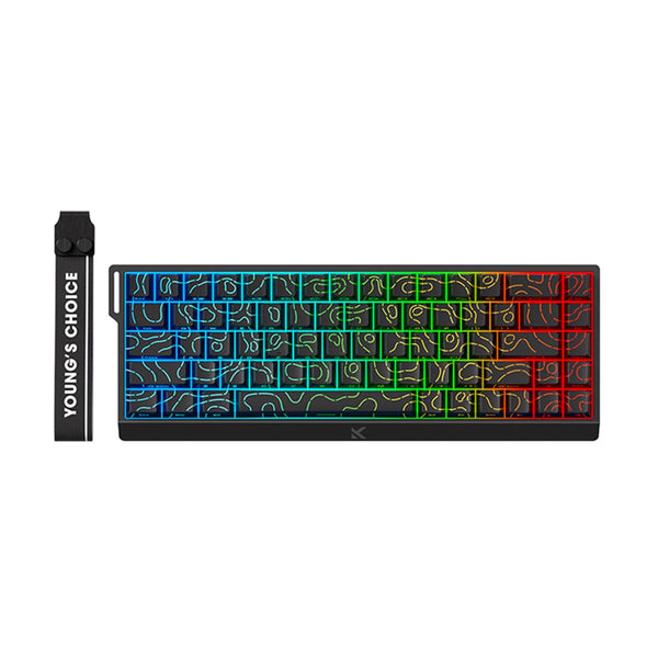 Teclado Gamer MCHOSE Ace 68 Preto Topographic Hall Effect 65% Iluminação RGB