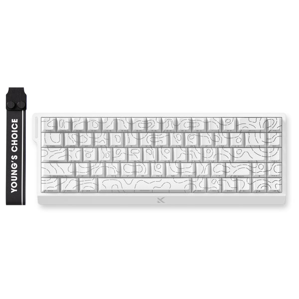 Teclado Gamer MCHOSE Ace 68 White Topographic Gasket SOCD e Calibração Dinâmica 2.0