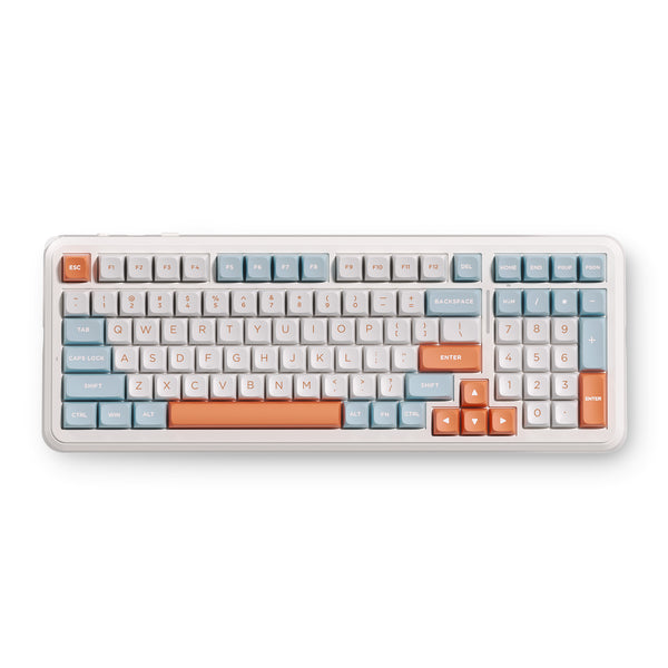 Teclado Gamer Sem Fio MCHOSE K99 V Tri-Modo Laranja 8K Polling SOCD RGB 360°
