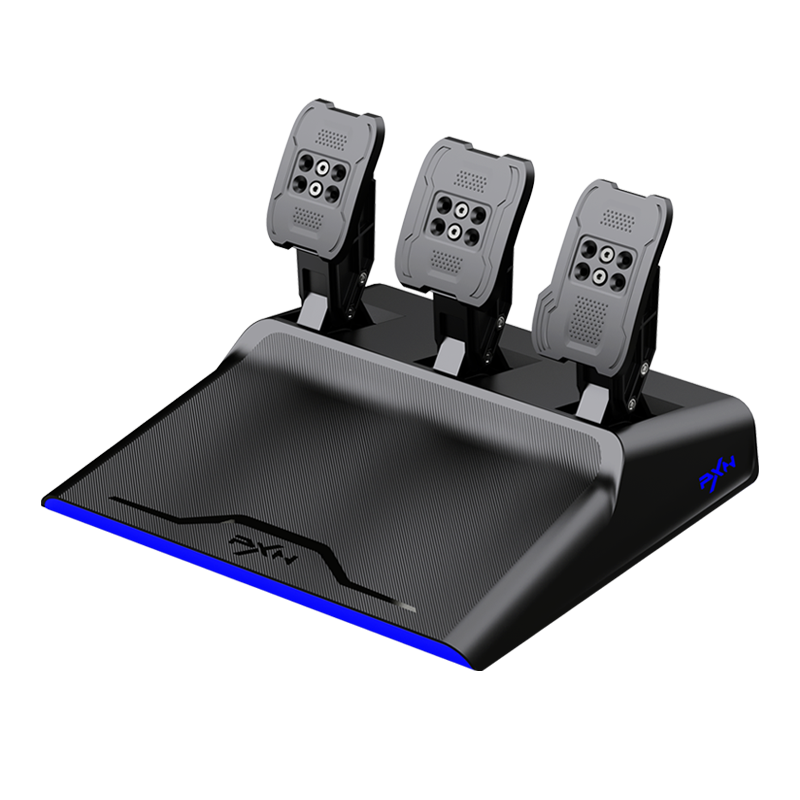 Kit Simulador de Corrida PXN V99 Base Force Feedback 3,2Nm + Volante + Câmbio 6 Marchas + Pedais Acelerador, Freio e Embreagem