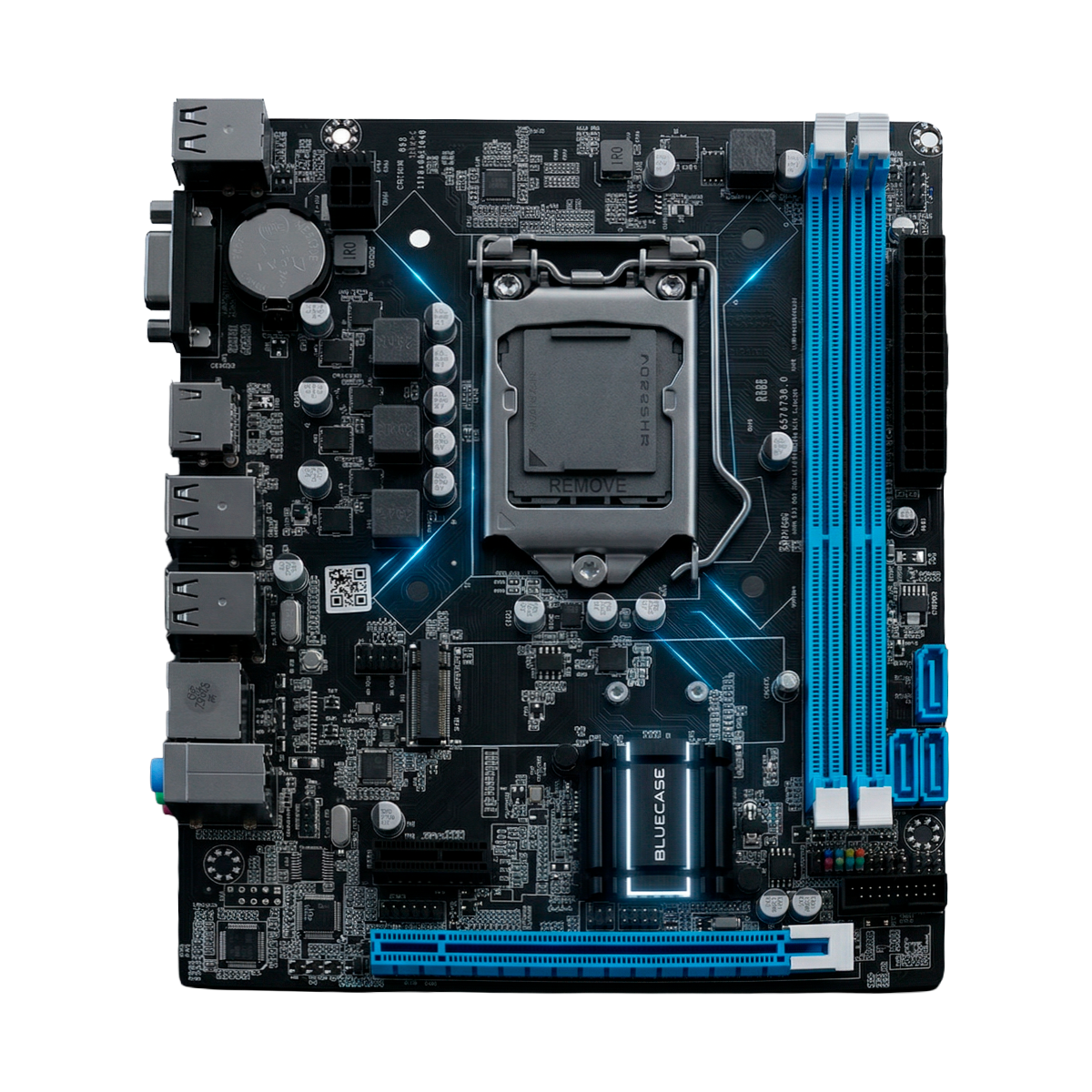 Placa Mãe Bluecase H61 LGA1155 DDR3 16GB M.2 NVMe HDMI VGA - BMBH61-G2HG-M2