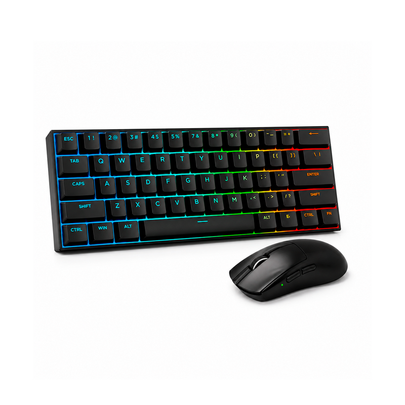Kit Gamer Teclado MCHOSE Ace 60 Pro Hall Effect e Mouse A7 V2 Pro