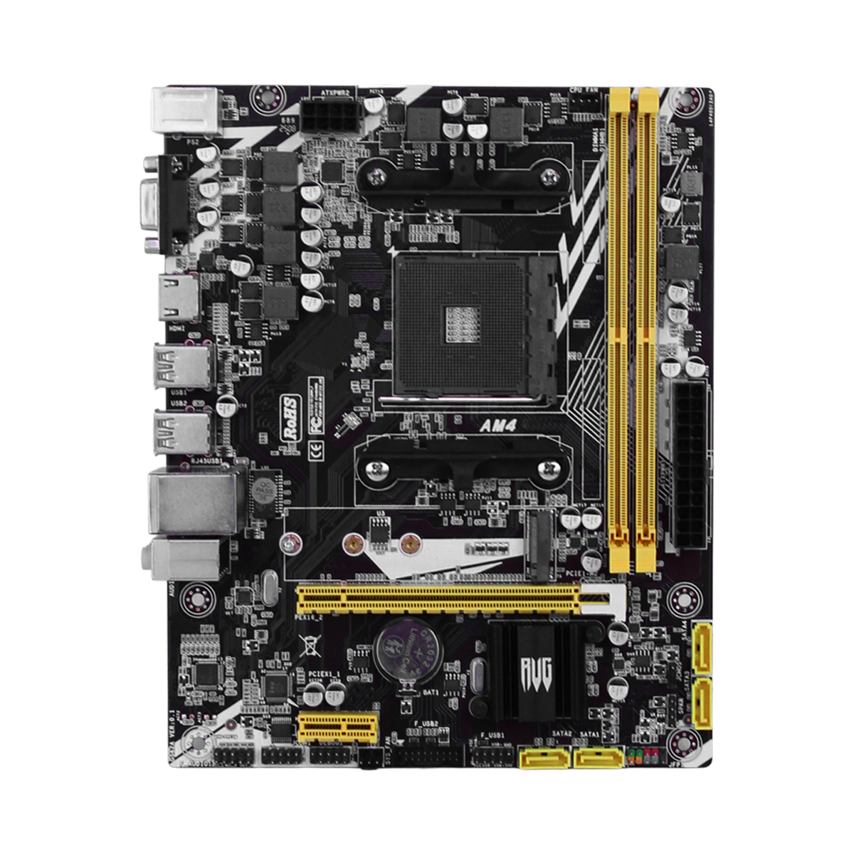 Placa Mãe AMD A320 AM4 Revenger Micro-ATX DDR4 32GB NVMe SATA 6Gb/s - KP-A320