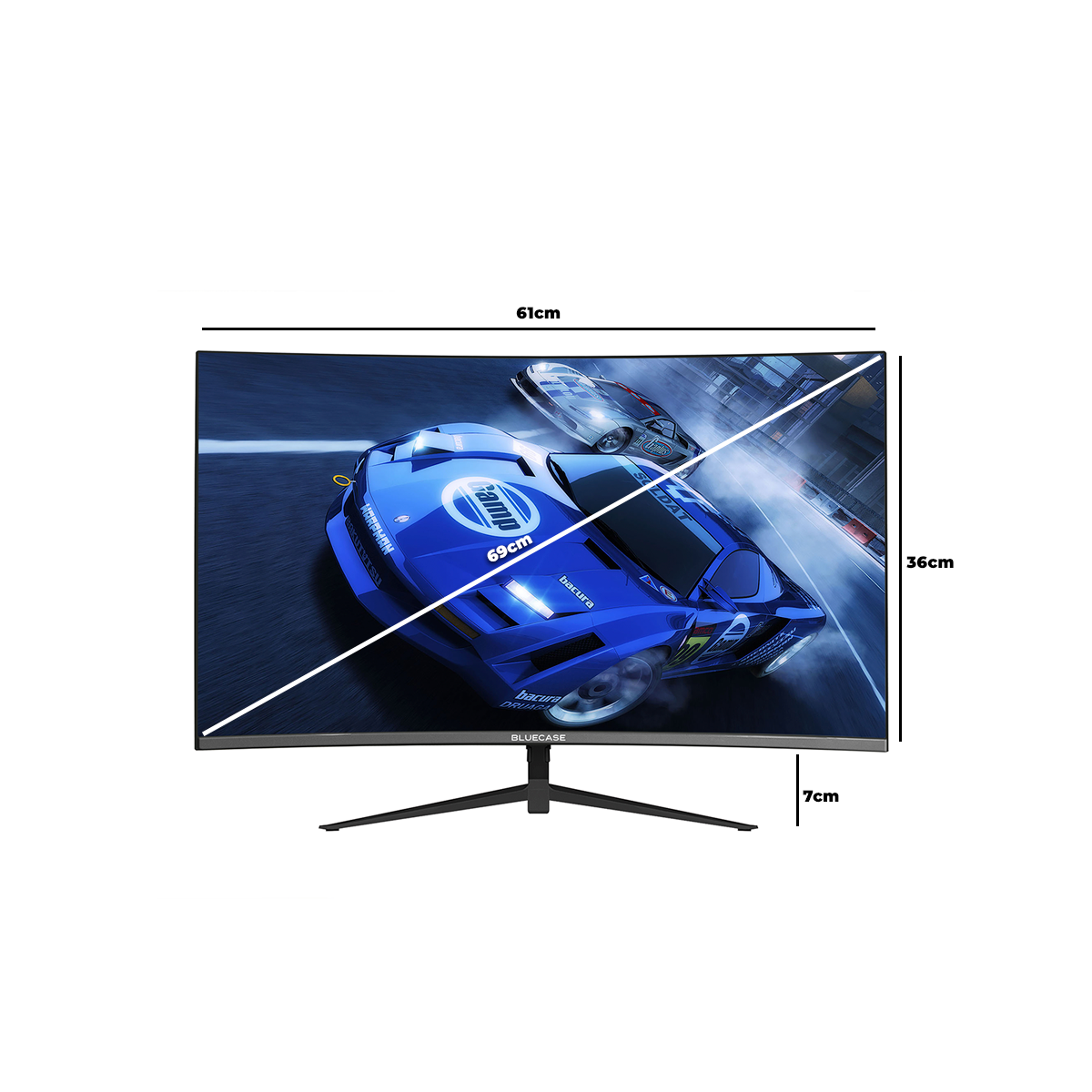 Monitor Gamer Bluecase 27 Pol Curvo 100Hz Full HD 5ms VA Adaptive Sync - BM27FFH3GC