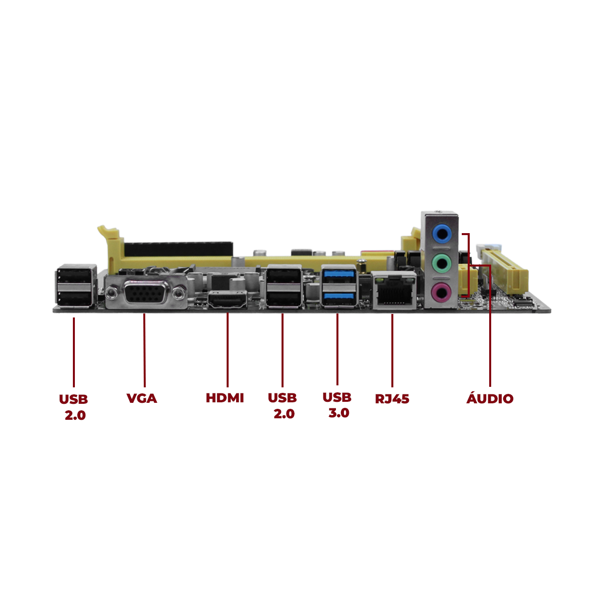 Placa Mãe DELTA H81M2 LGA1150 DDR3 Aitek Micro ATX com M.2 HDMI VGA 16GB - DELTA-H81M2