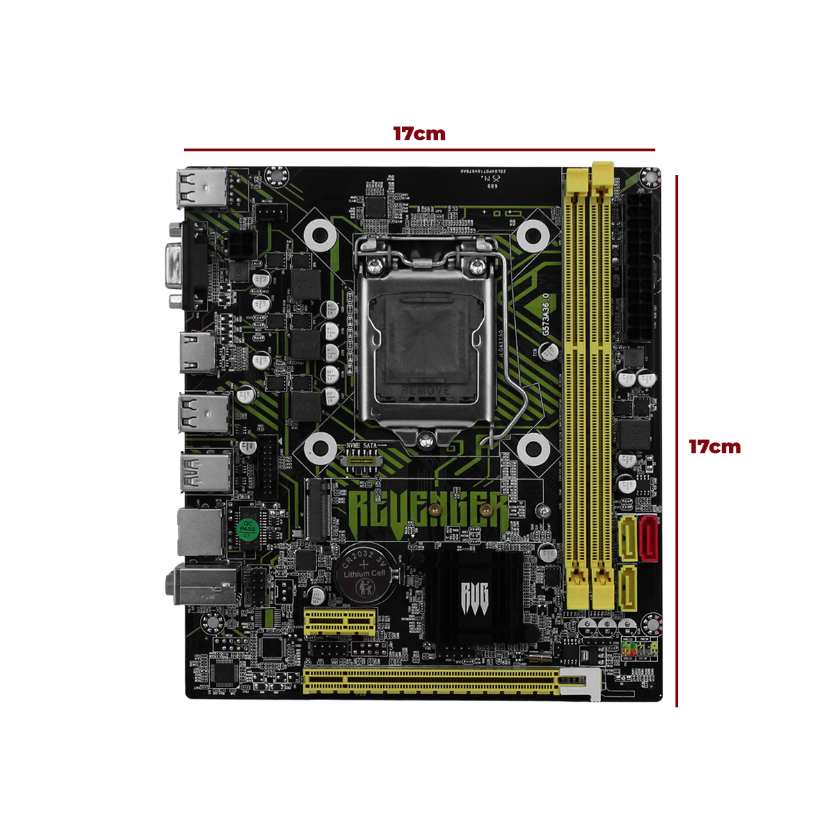 Placa Mãe LGA1150 Chipset LAN 100 Intel H81 Knup 16GB USB 3.0 - KP-H81