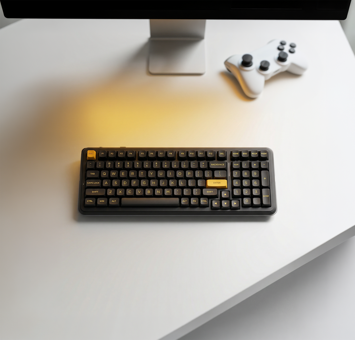 Teclado Gamer Sem Fio MCHOSE K99 V Tri-Modo Rosa Gradient 8K Polling SOCD RGB 360° — slide 2