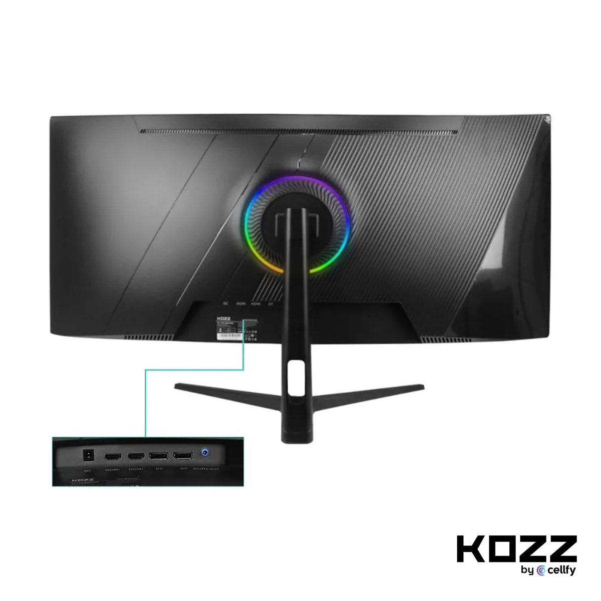 Monitor Gamer Curvo 34'' Kozz M3425C - Ultrawide QuadHD Redução Luz Azul 1ms 165Hz