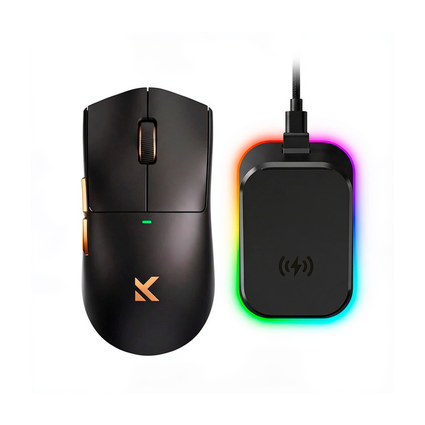 Mouse Gamer MCHOSE K7 Ultra Preto 59g Sensor PAW3950 Dock Magnética