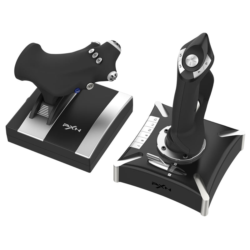 Controle Gamer Flight Stick Joystick PXN-2119PRO Acelerador Simulador de Voo Ergonômico