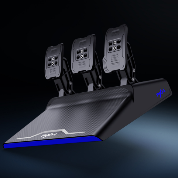 Kit Simulador de Corrida PXN V99 Base Force Feedback 3Nm + Volante + Câmbio 6 Marchas + Pedais Acelerador, Freio e Embreagem — slide 5