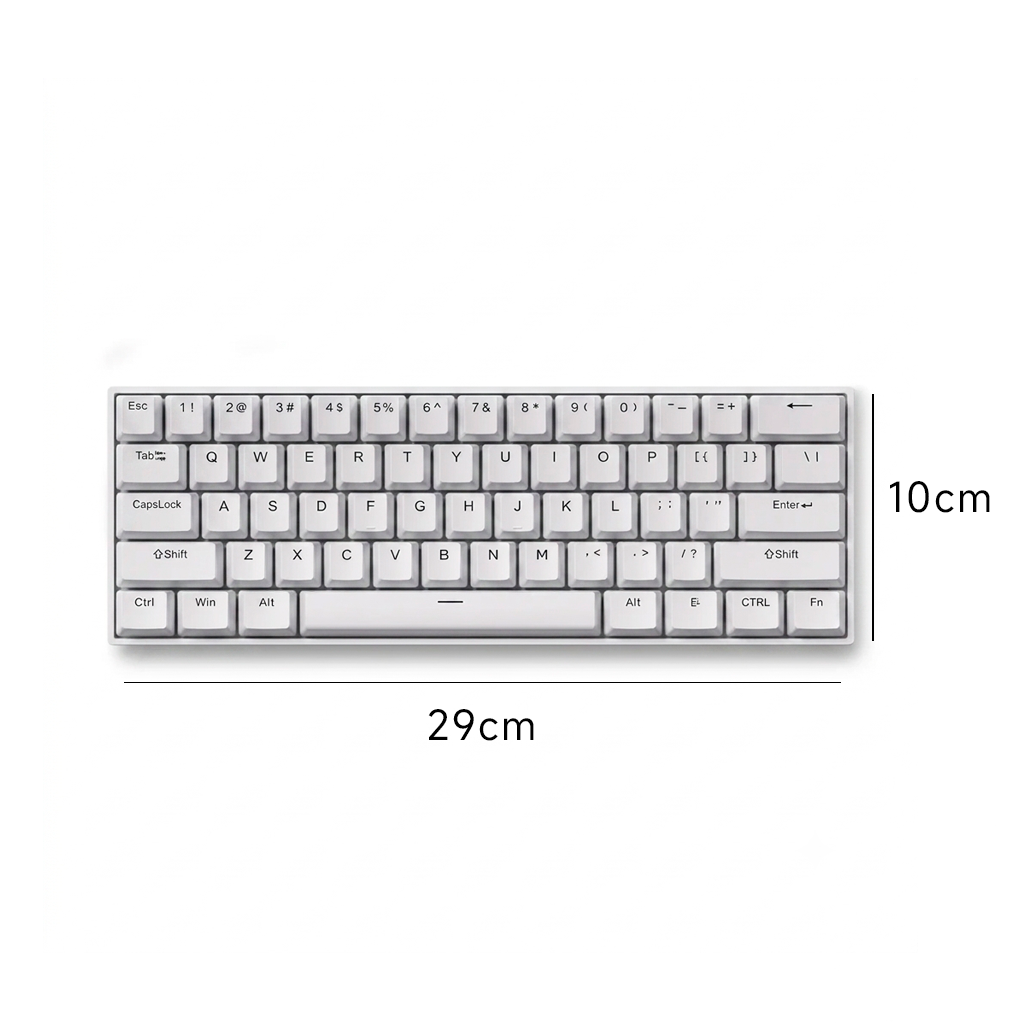 Teclado Gamer MCHOSE Ace 60 Pro Branco Hall Effect Switch Black Uranus Iluminação RGB