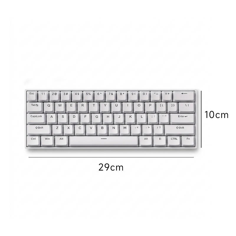 Teclado Gamer MCHOSE Ace 60 Pro Branco Hall Effect Switch Black Uranus Iluminação RGB