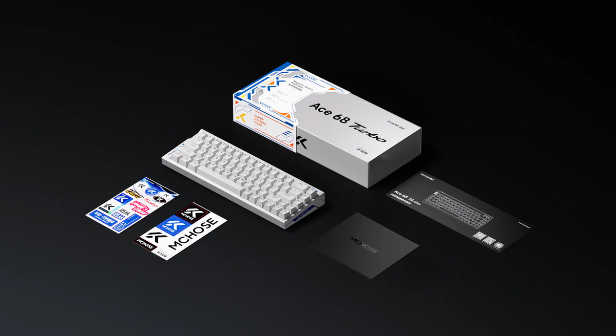 Teclado Gamer MCHOSE Ace 68 Turbo Branco Hall Effect 65% Light Bar Dinâmico — slide 8