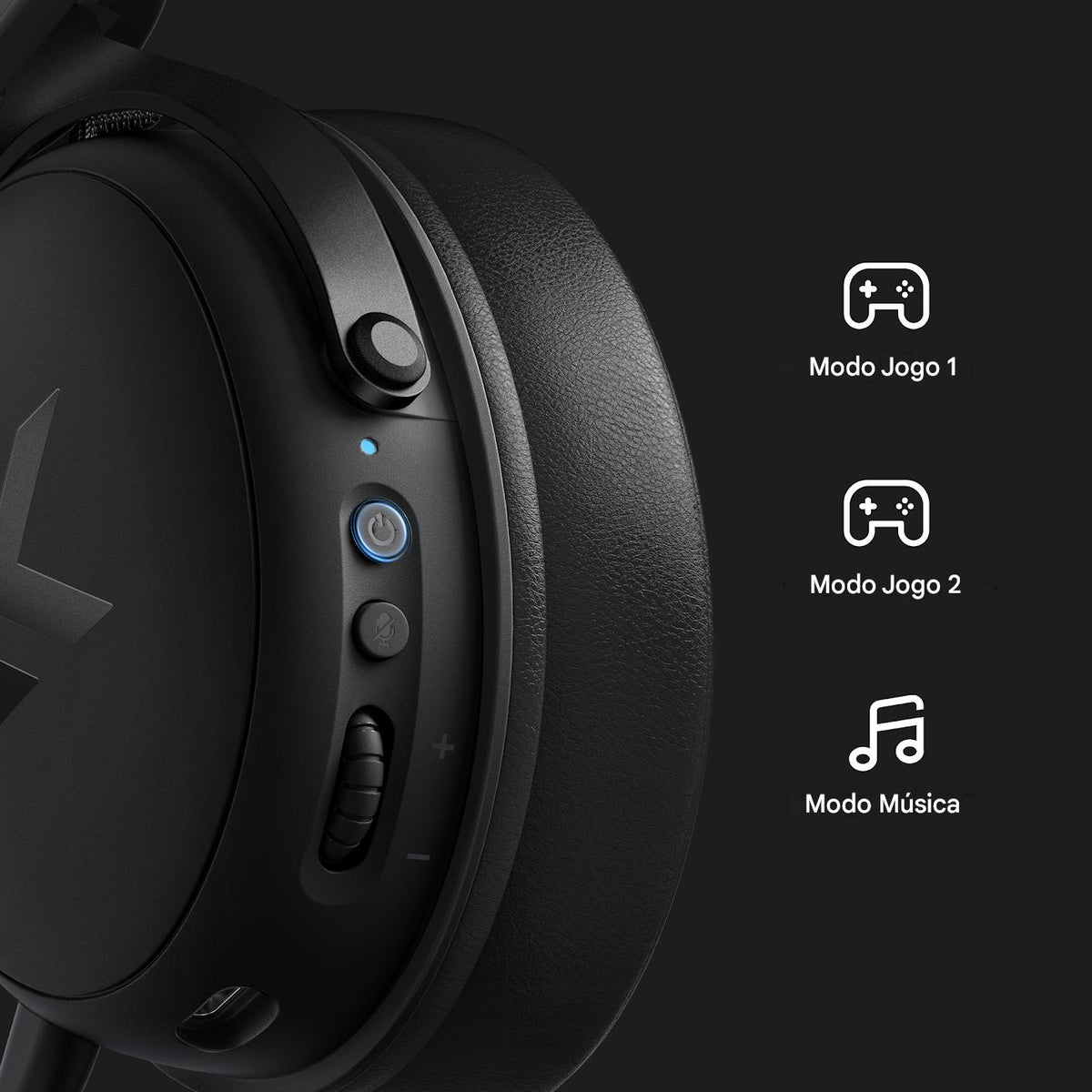 Headset V9 Pro MCHOSE Gamer Rose Red Sem Fio 7.1 Surround 250h BT 2.4G Microfone IA — slide 9