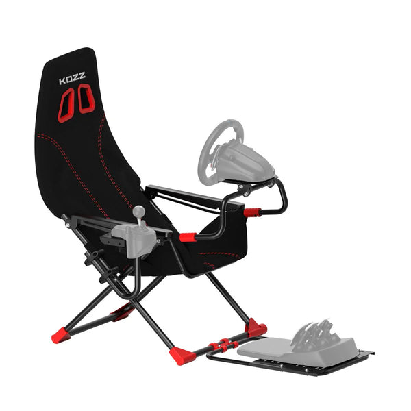 Cockpit Gamer Dobrável Kozz com Assento Ergonômico Estrutura Metálica Reforçada para Simulador Racing - KZ-CP01