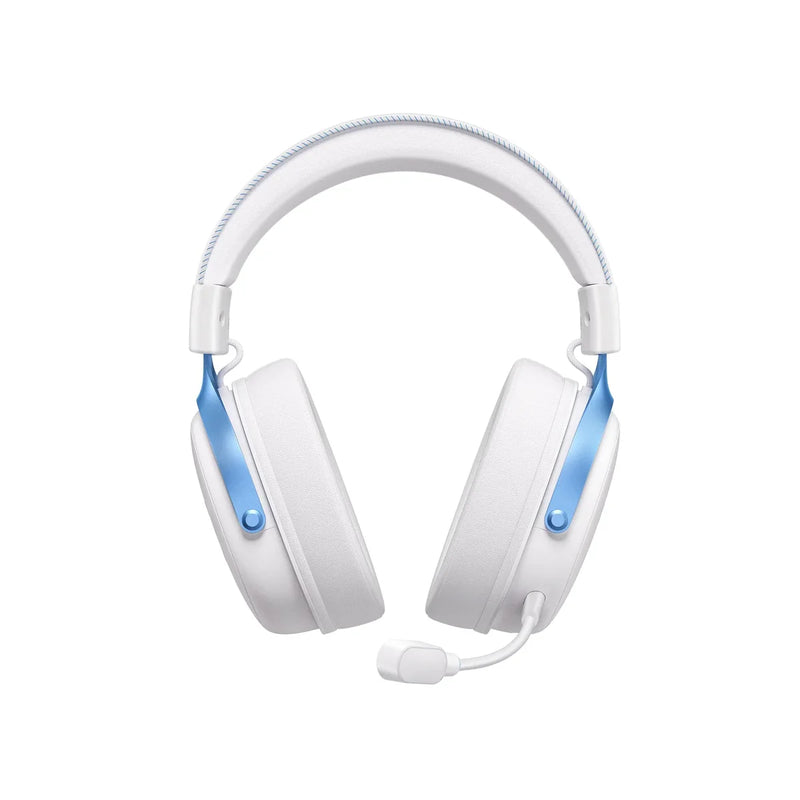 Headset V9 Pro MCHOSE Gamer Sky White Sem Fio 7.1 Surround 250h BT 2.4G Microfone IA