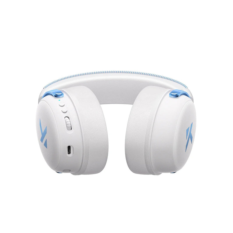 Headset V9 Pro MCHOSE Gamer Sky White Sem Fio 7.1 Surround 250h BT 2.4G Microfone IA