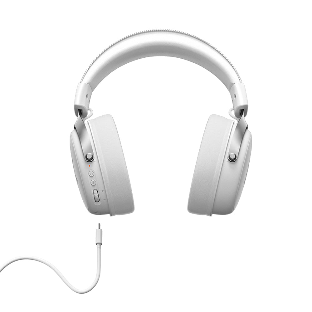 Headset V9 Pro MCHOSE Gamer Icy White Sem Fio 7.1 Surround 250h BT 2.4G Microfone IA