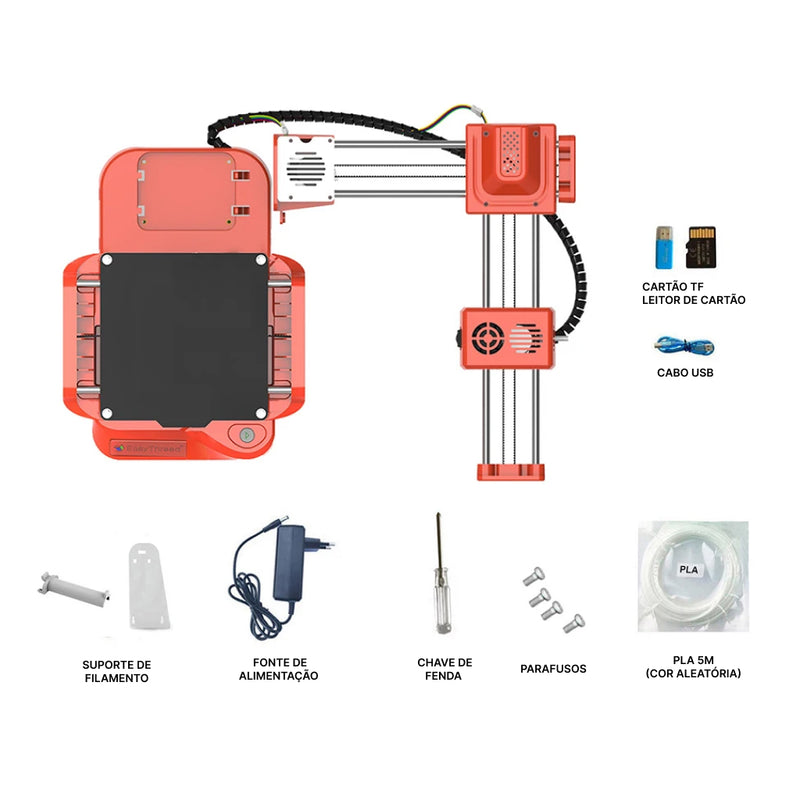 Mini Impressora 3D Easythreed X1 12V Filamento Alta Precisão - ED-X1