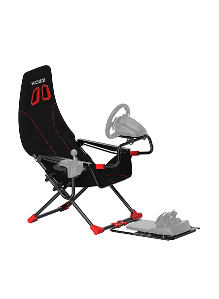 Cockpit Gamer Dobrável Kozz com Assento Ergonômico Estrutura Metálica Reforçada para Simulador Racing - KZ-CP01