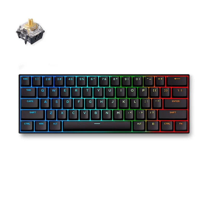 Teclado Gamer MCHOSE Ace 60 Pro Preto Hall Effect Switch Black Tek Iluminação RGB