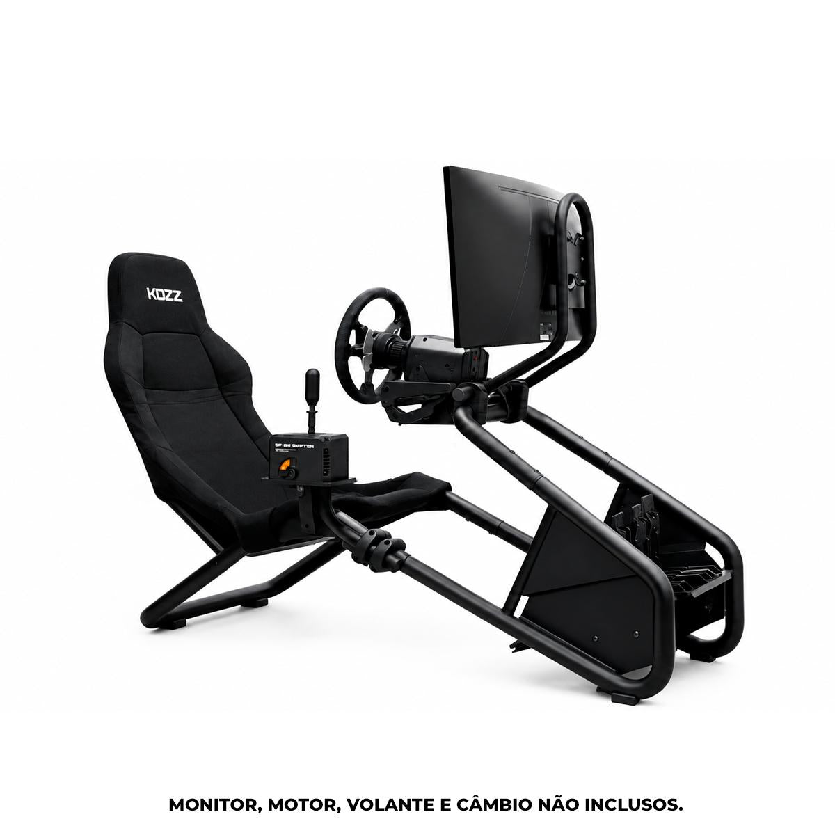 Cockpit Gamer KOZZ CP02 em Aço para Sim Racing, Suporte Universal para Volante, Câmbio e Pedaleira