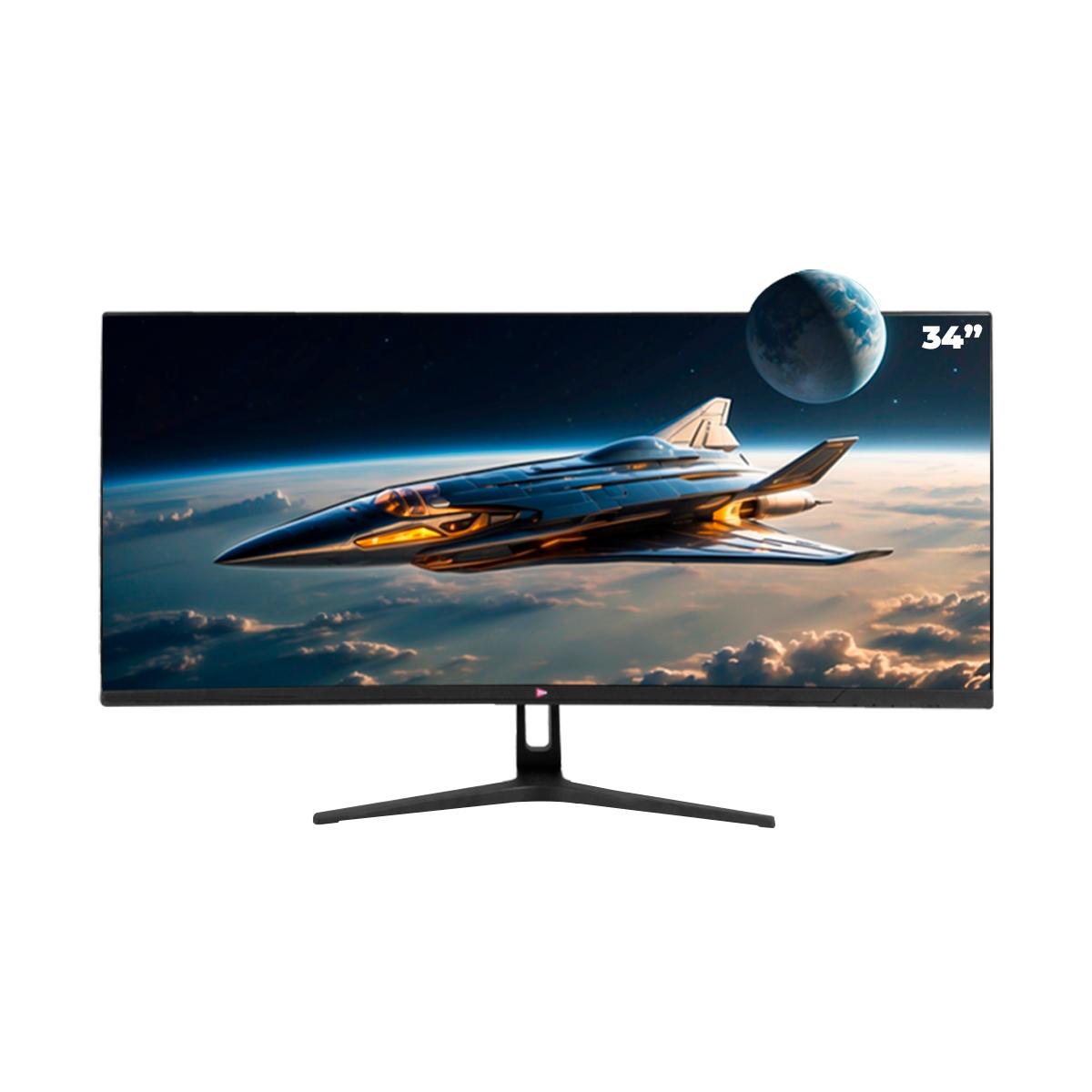 Monitor Ultrawide 34’’ WQHD Grasep Alta Produtividade Imersão Gamer - D-GR340