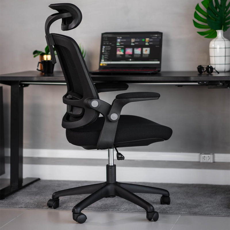 Cadeira de Escritório Ergonômica Elements Astra Apoio Lombar e Cabeça Ajustáveis para Uso Prolongado - ELEM-70038