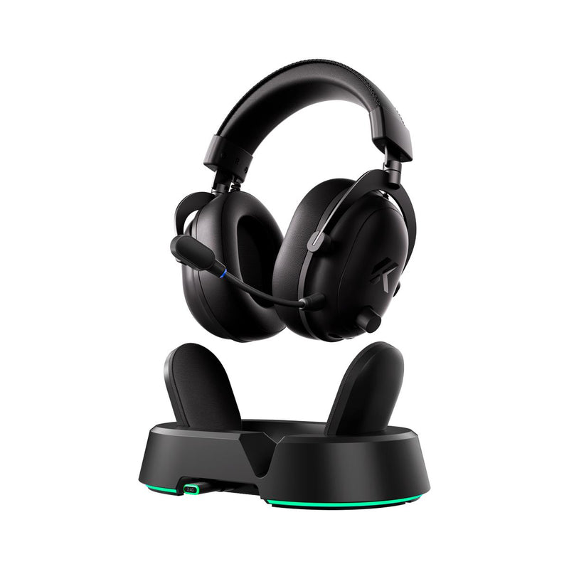 Headset Gamer MCHOSE V9 Turbo 2.4GHz Bluetooth com Autonomia de 200 Horas e Base de Carregamento Magnética