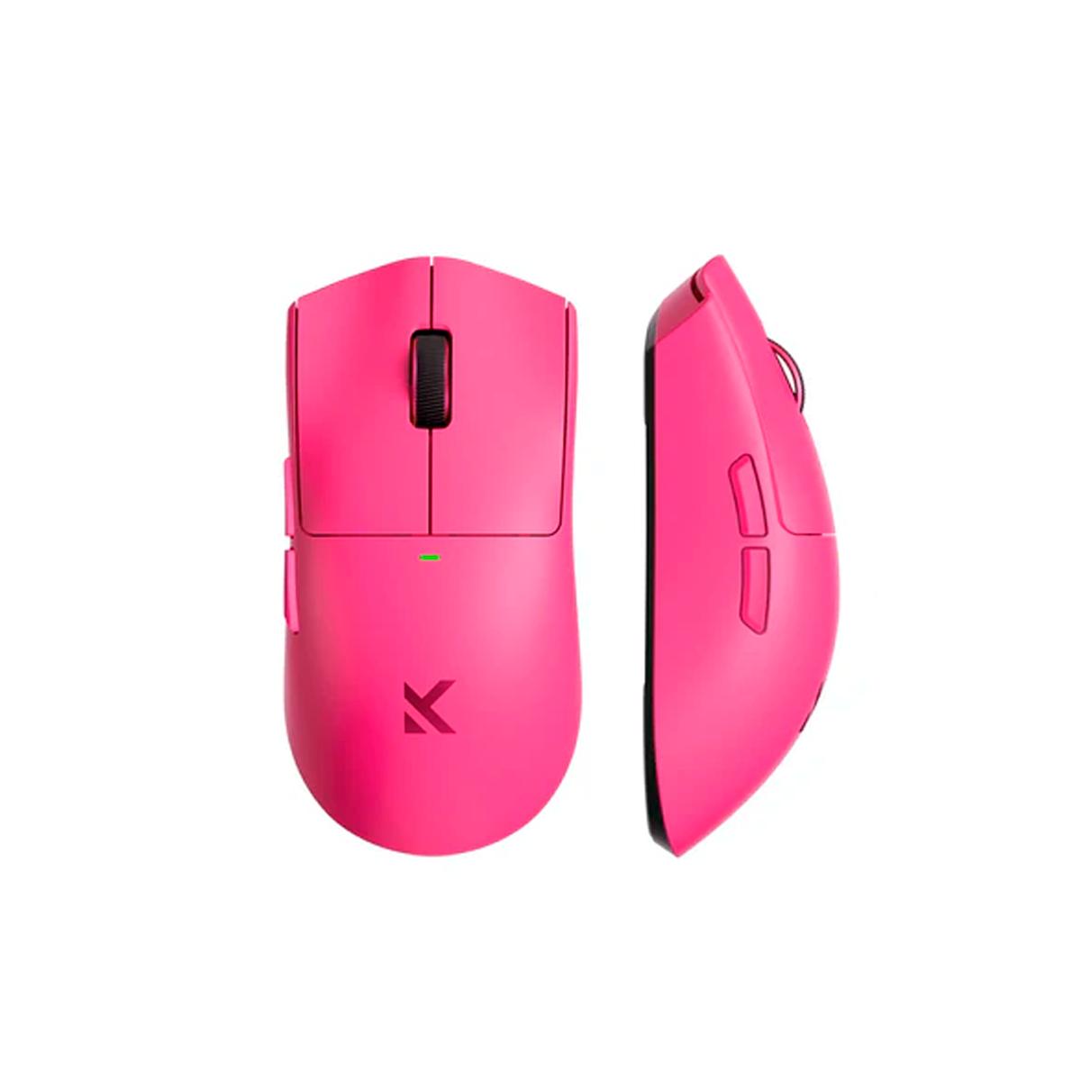 Mouse Gamer MCHOSE K7 Ultra Rosa 59g Sensor PAW3950 Dock Magnética