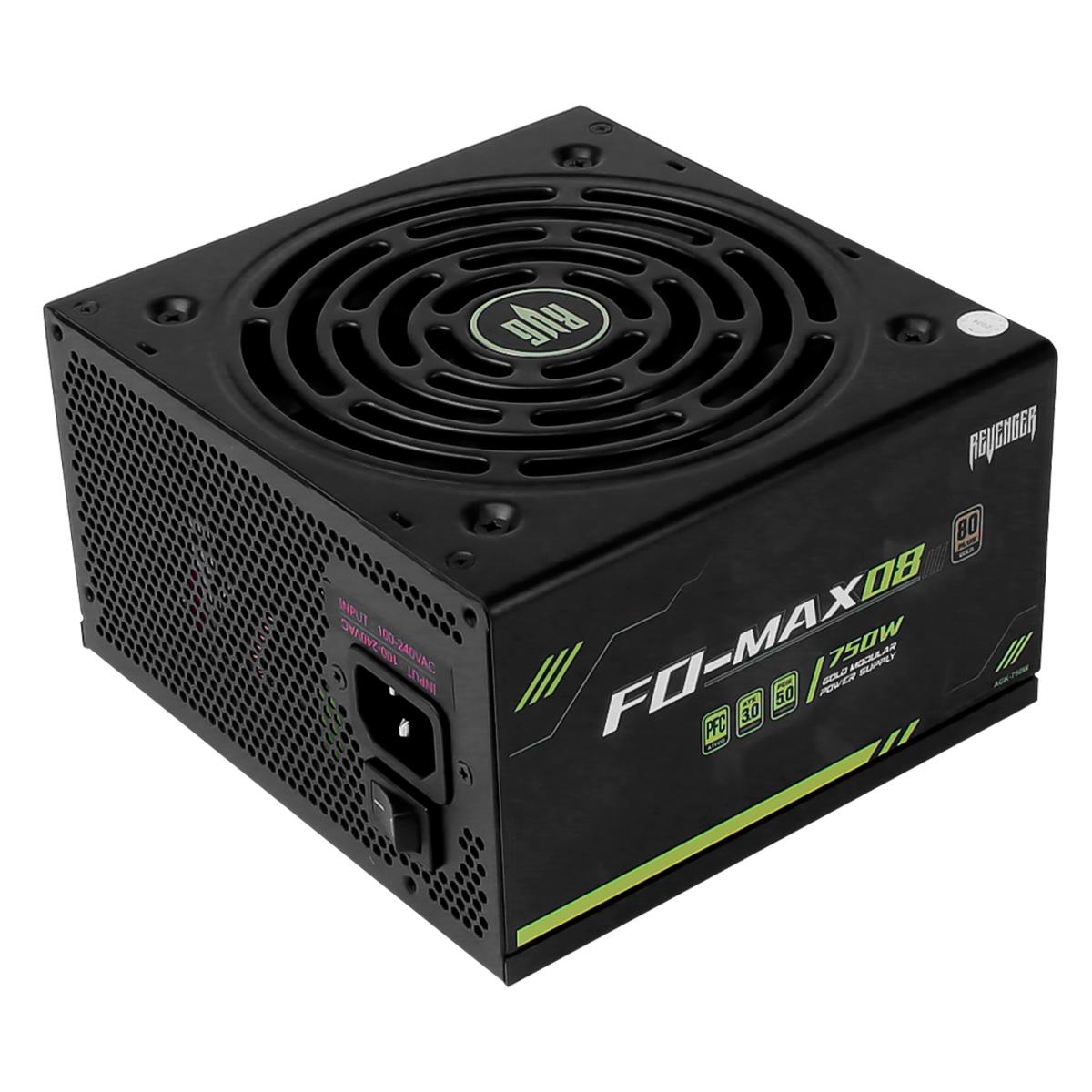 Fonte ATX Gamer Revenger 750W Modular 80 Plus Gold PFC Ativo Power Supply Revenger Silenciosa Alto Desempenho - FO-MAX08