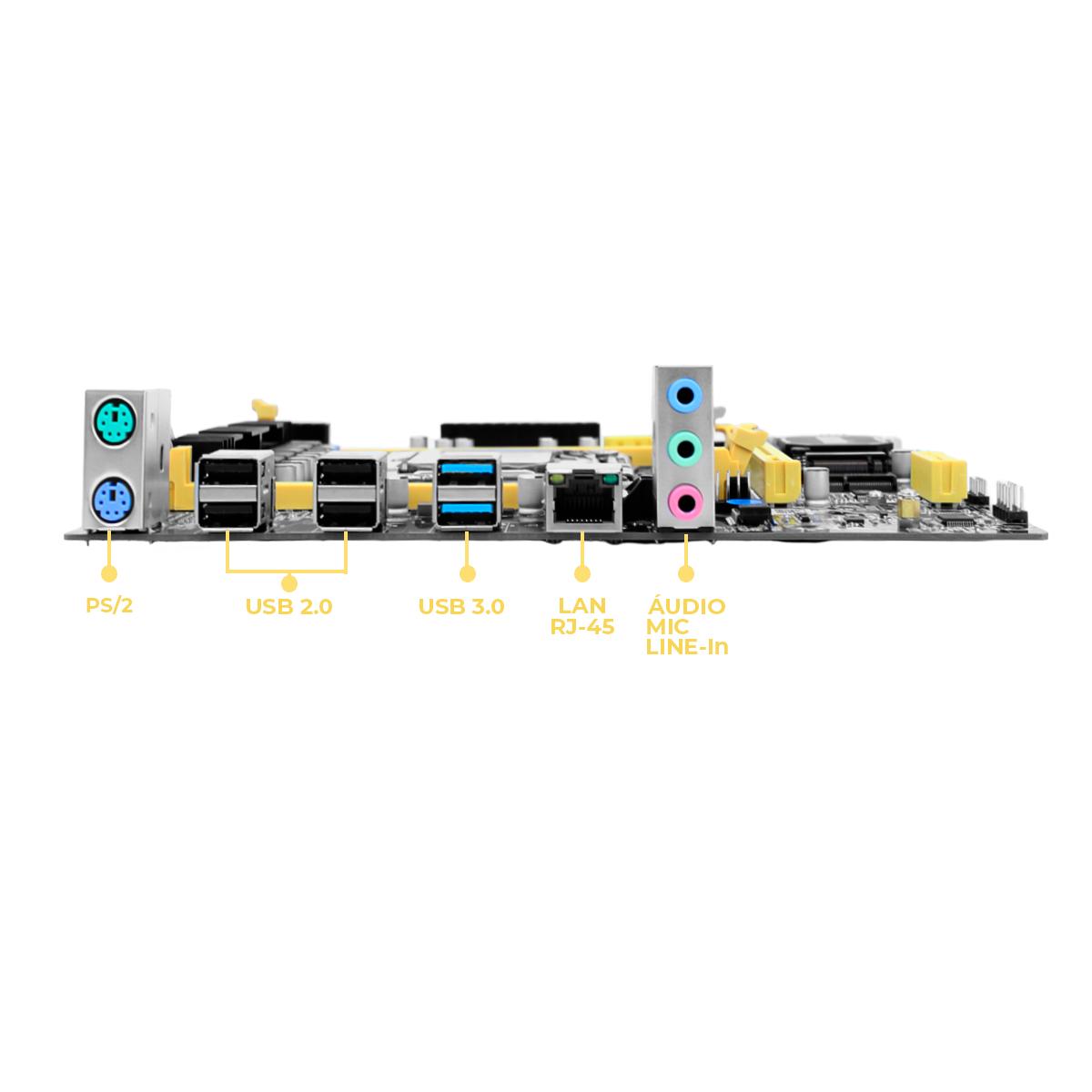 Placa Mãe LGA2011 V3/V4 DDR4 Revenger com Processador Xeon E5-2660V3 10 PCI-e M.2 Gigabit - G-X99C-60