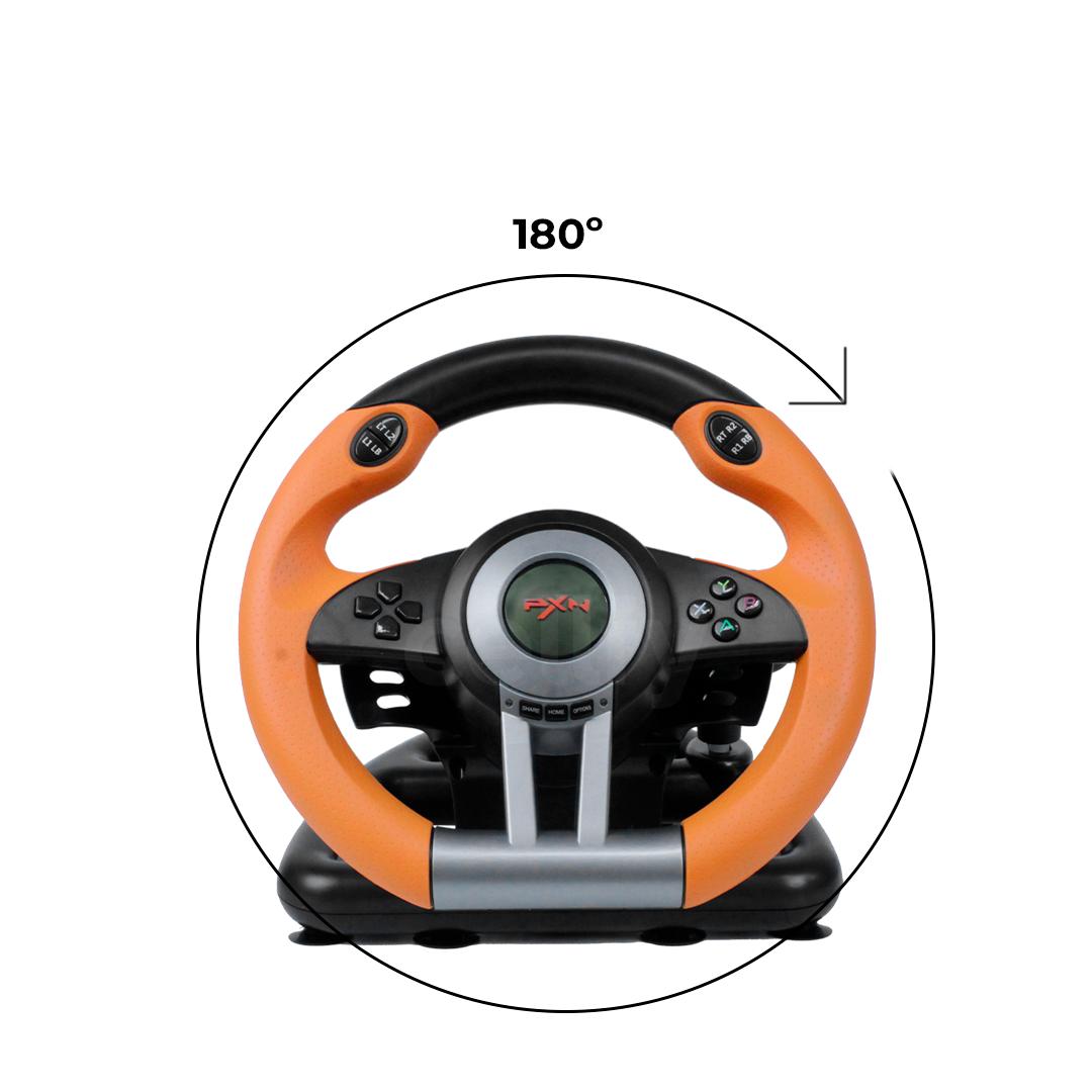 Kit Simulador de Corrida PXN V3PRO Volante Com Paddle Shift + Pedais Analógicos Freio e Acelerador