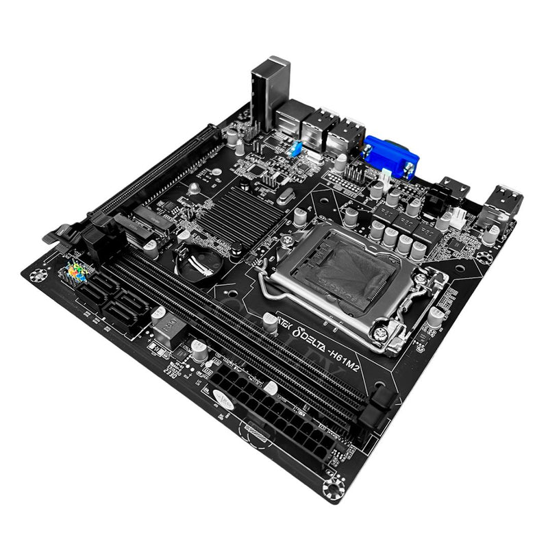 Placa-Mãe H61 DDR3 Aitek Micro ATX LGA1155 com HDMI, VGA e Slot M.2 - DELTA-H61M2