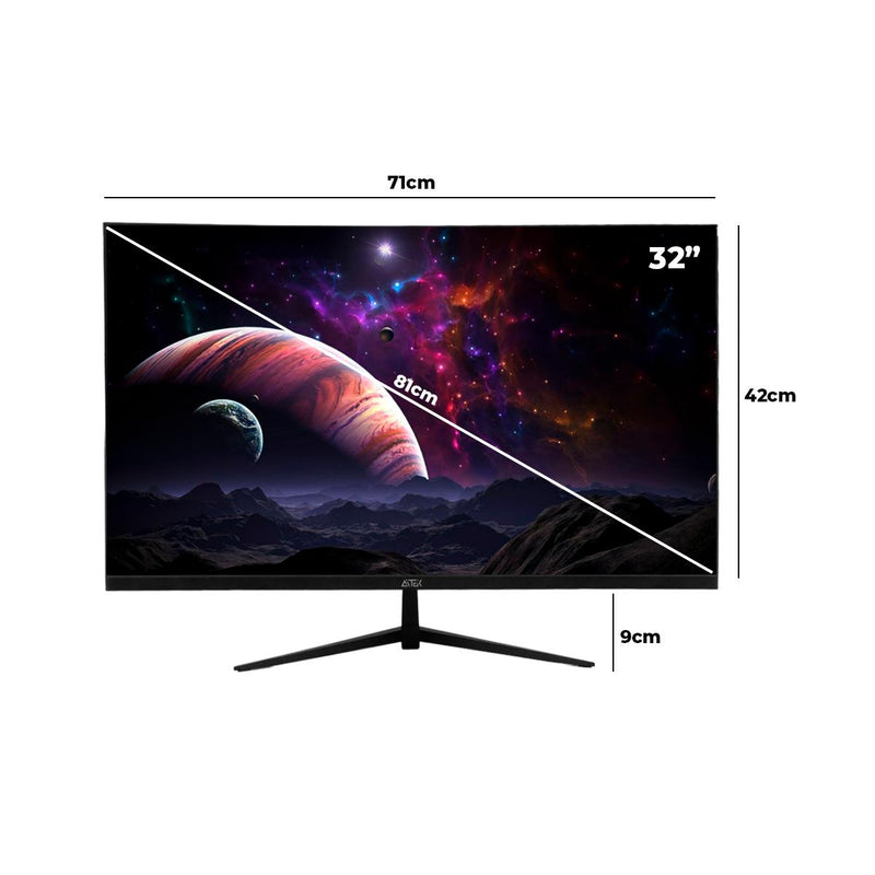 Monitor Gaming Curvo 32 Polegadas Aitek 2K 180Hz 1ms Displayport Performance Profissional - DELTA-M3222AC