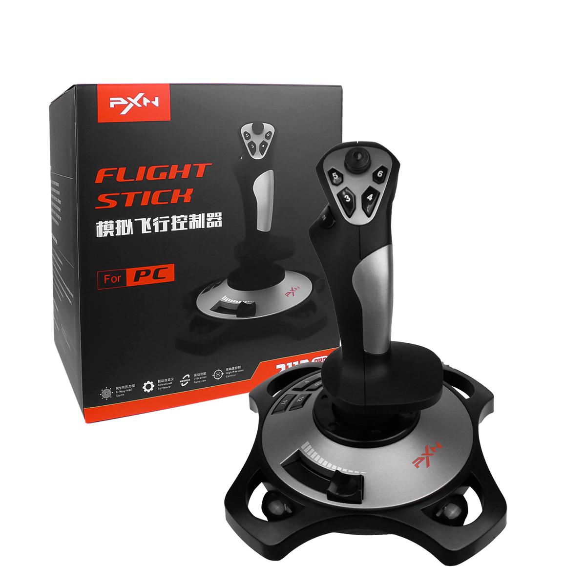 Controle Gamer Flight Stick Joystick PXN-2113PRO Simulador Voo Piloto Computador PC