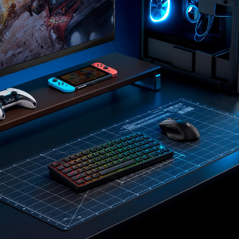 Teclado Magnético Gamer MCHOSE JET 75 80 Teclas Hot Swap Estrutura Gasket Silicone RGB Rapid Trigger SOCD