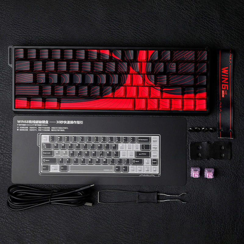 Teclado Gamer AULA WIN68 HEMAX Resposta Instantânea 8000Hz