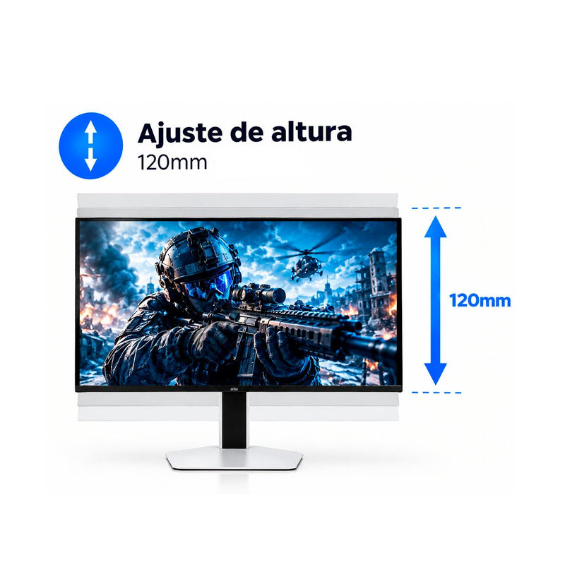 Monitor OLED 27'’ QHD com Proteção Burn-in e Ajuste de Altura Vertical
