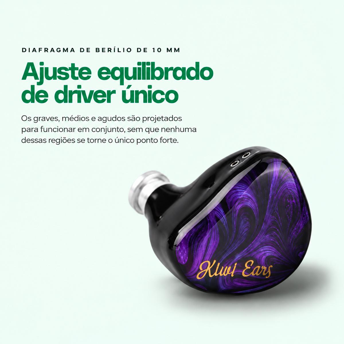 Fone In Ear Kiwi Cadenza com Médios Aveludados e Palco Sonoro Realista