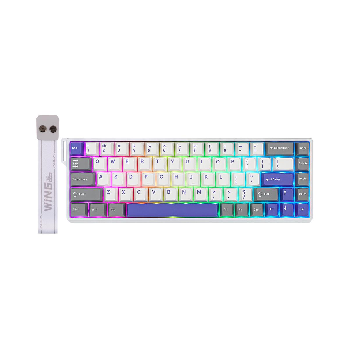 Teclado AULA Win68 HE Max Gamer USB RGB Hall Effect Precisão Profissional