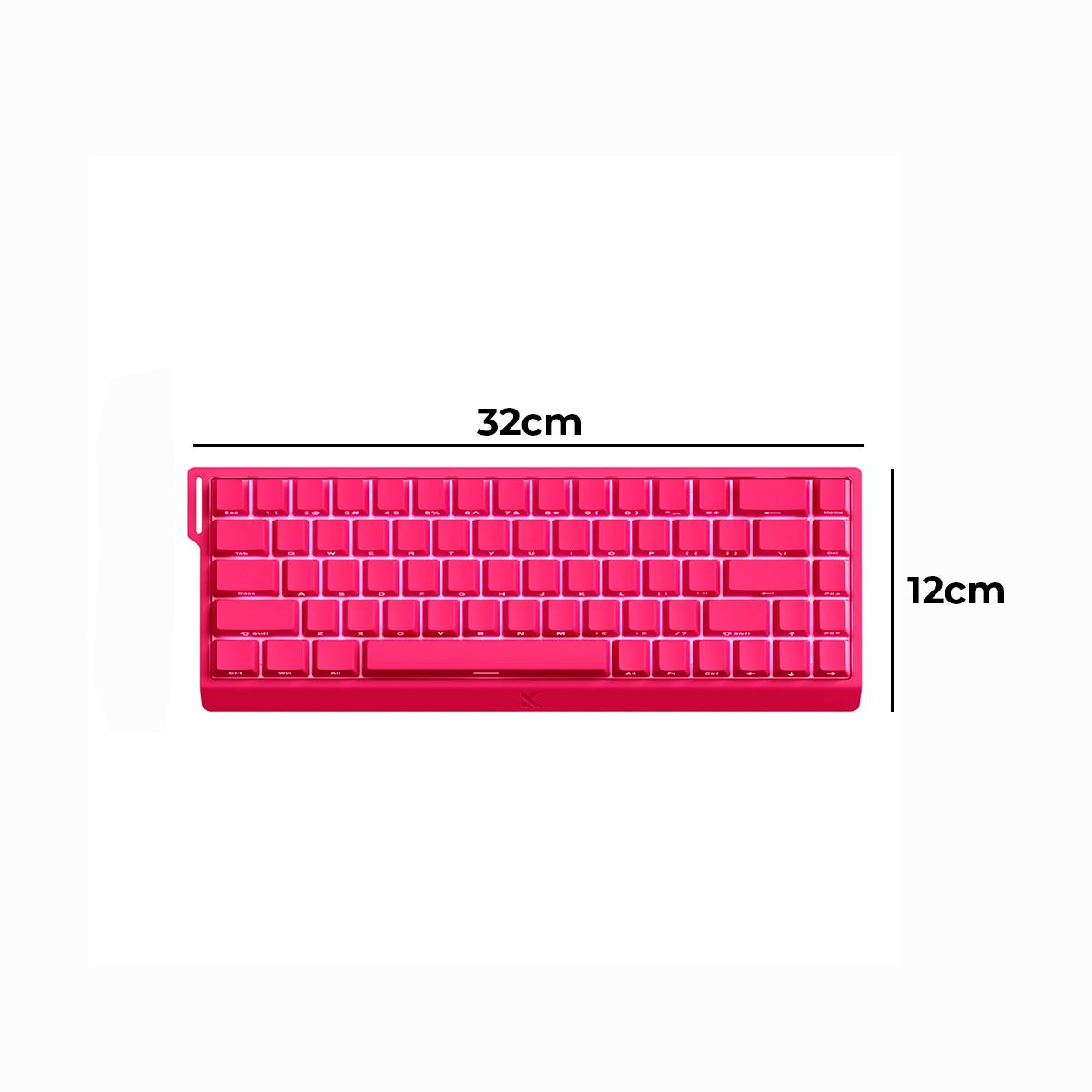 Teclado Gamer MCHOSE Ace 68 Rosa Hall Effect 65% Iluminação RGB
