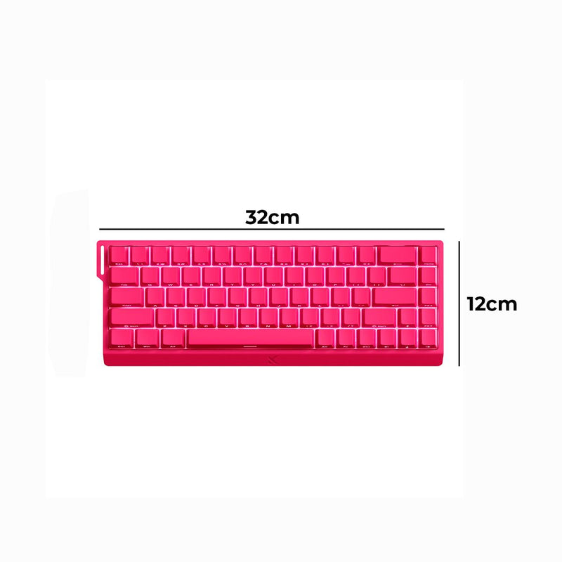 Teclado Gamer MCHOSE Ace 68 Switch Magnético Rose Red SOCD e Latência 0,08ms