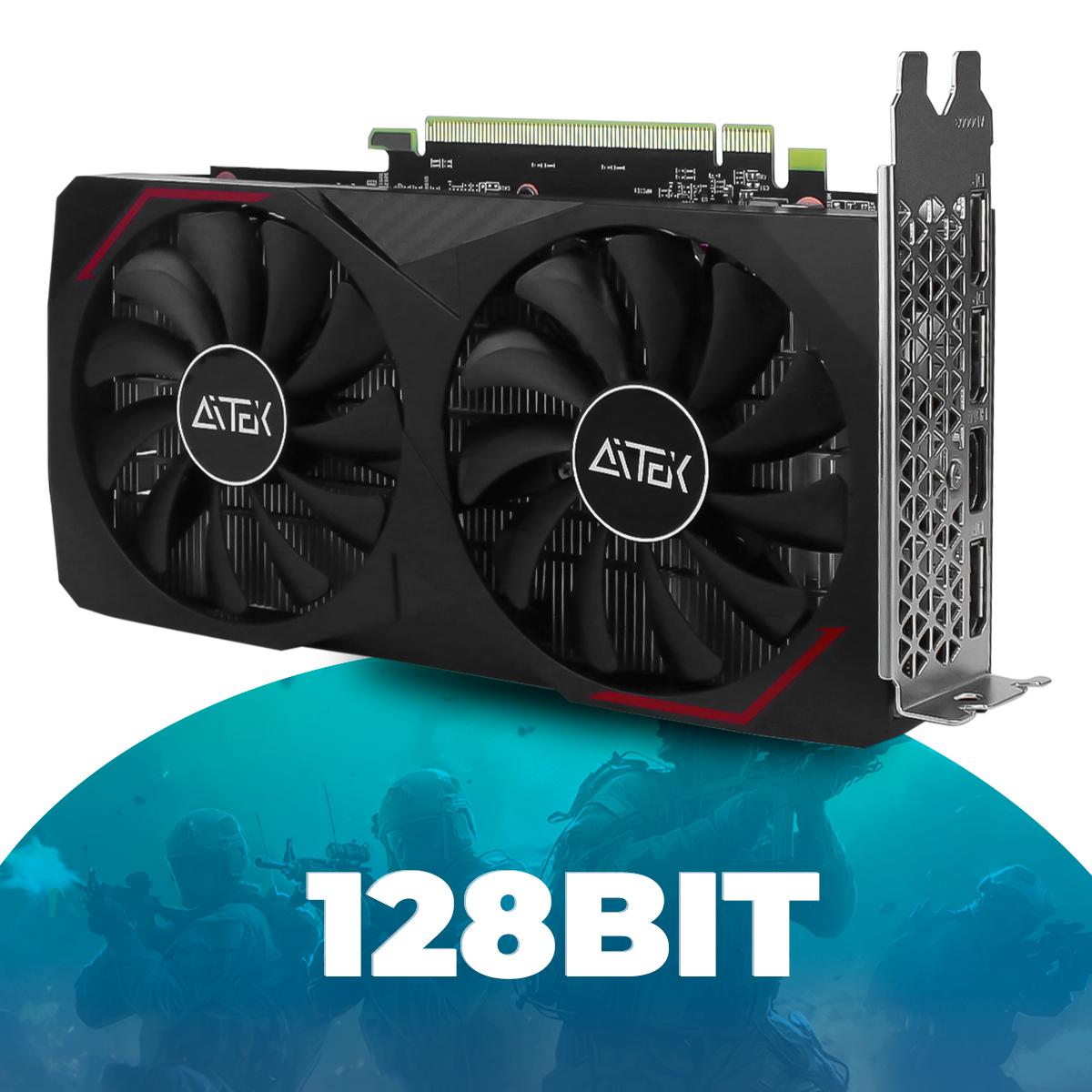 Placa de Vídeo Gamer RX6600 8GB GDDR6 Aitek 128Bit PCIe 4.0 1750MHZ DisplayPort HDMI - DELTA-RX6600