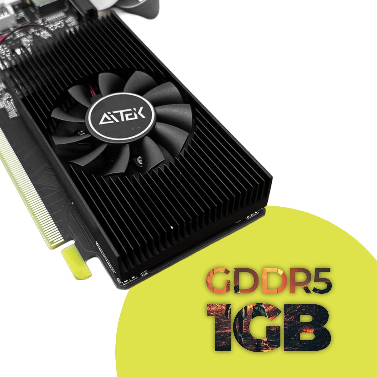 Placa de Vídeo GT240 1GB GDDR3 AITEK Para Uso Diário e Jogos Leves - DELTA-GT240